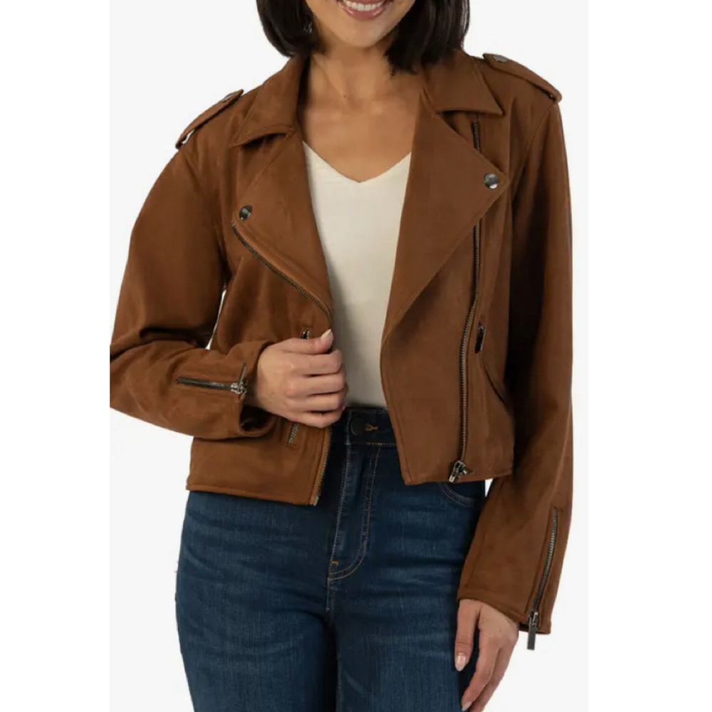 KUT from the Kloth Jackie Moto
Jacket‎ Size Large in Whiskey